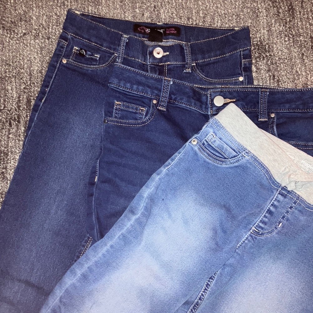 3 Pairs of girl Denim Jeans (Pre-Loved) GUC
